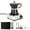 Black, variant on Eurhowing Stovetop Espresso Maker 7Pcs, 3-Cup Moka Pot with Electric Stove&Manual Grinder, Authentic Italian Coffee Pot, White
