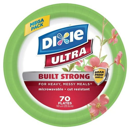 Dixie Ultra Paper Plates, 10.0625", 70 count