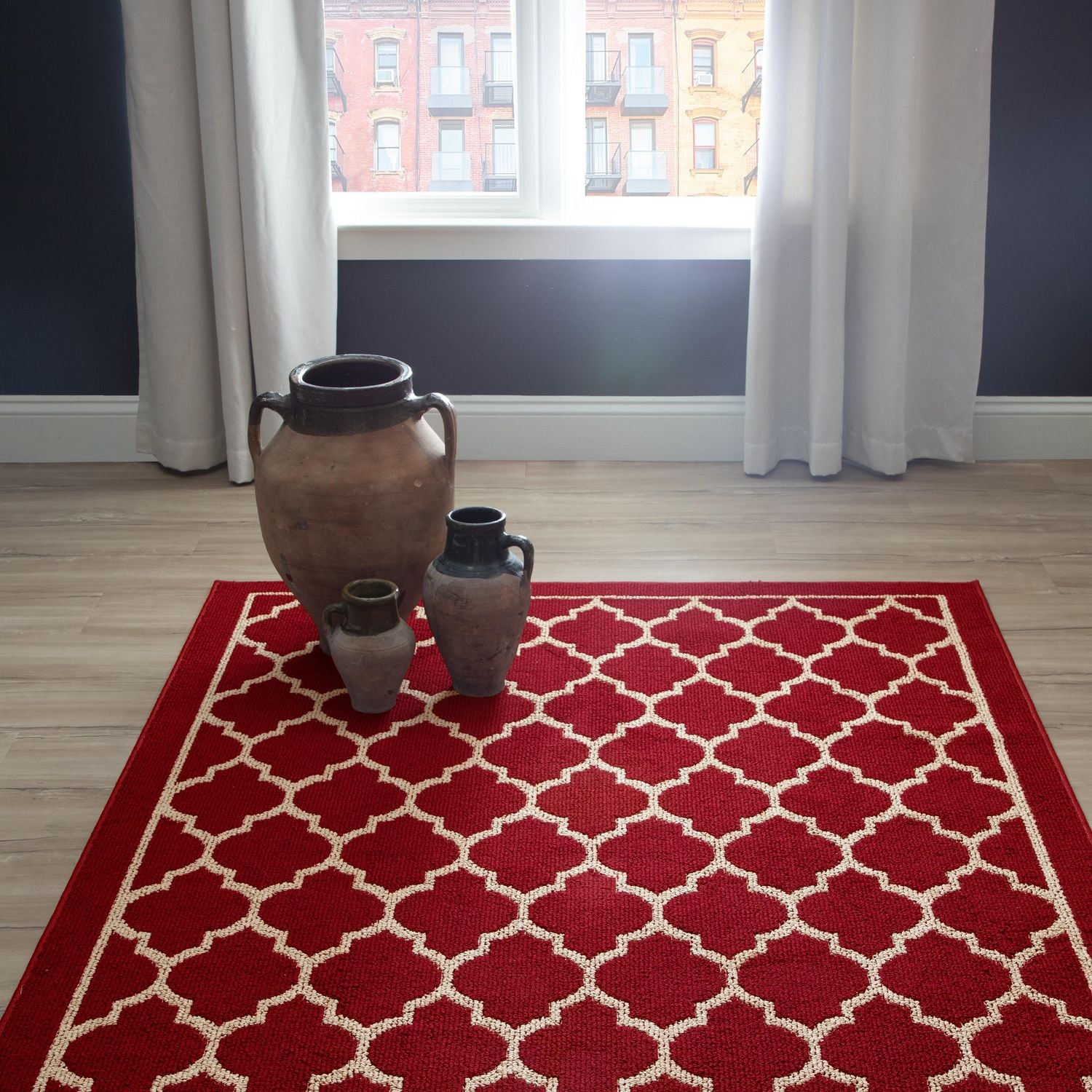 Hometrends Lawson Taupe Polyester Area Rug, Rug 3x4