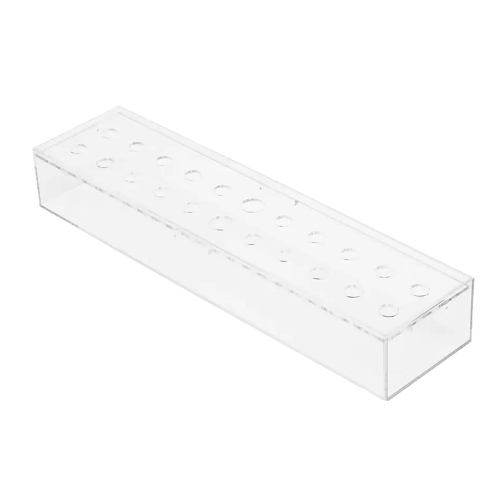 Flower Vase Clear Acrylic Long Rectangular, 15.7 Inch Floral