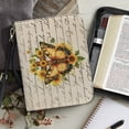 thumbnail image 4 of ZUXONGSY Butterfly Cross Sunflower Print Bible Case for Women Leather Bible Cover with Shoulder Strap and Handle Sturdy Bible Protector Zippered Bible Bag with Pen Slots, 2XL, 4 of 7