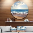 thumbnail image 2 of Designart 'Sea Sunset' Disc Seascape Photography Circle Metal Wall Art, 2 of 5