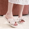 thumbnail image 5 of qILAKOG Womens Fuzzy Slippers Memory Foam Slippers Cozy Plush Home Slippers Open Toe House Shoes Indoor Outdoor Slide Slipper Home Shoes Indoor Slippers Beige 5.5-6, 5 of 7