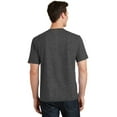 thumbnail image 2 of Port Co Adult Male Men Plain Short Sleeves T-Shirt Dark Hthr Grey Medium, 2 of 6
