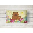 thumbnail image 2 of Carolines Treasures BB6142PW1216 Easter Eggs Chow Chow Red Canvas Fabric Decorative Pillow, 12H x16W, multicolor, 2 of 3