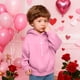 thumbnail image 5 of Sudadera con capucha y estampado de corazón de San Valentín, sudadera de manga larga para niños y niñas, chaqueta para niñas de talla mediana y grande., 5 of 7