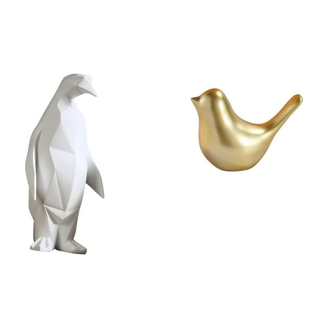 Escultura de pingüino,Escultura de pingüino para decoración nórdica del hogar,Adorno de mesa con estatua de animal,artesanía para decoración de dormitorio,Figura de pájaros,Figura de