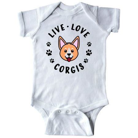 

Inktastic Live Love Corgis Gift Baby Boy or Baby Girl Bodysuit