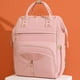 thumbnail image 4 of Mochila impermeable para pañales de gran capacidad con correas para cochecito | Bolsa de viaje multifuncional para recién nacidos y padres | 14 bolsillos para pañales, biberones y artículos e, 4 of 5