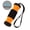 Orange, variant on Sky Med Stylish Cane Grip in Black Foam Hand Grip Replacement come with Strap, Offset Handle, Product dimension: 5" (L) x 1- 1/2”(W), Compatible with most 7/8" to 1"