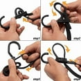 thumbnail image 6 of Bungee with Hooks,4Pcs Expanders with Hooks,100cm Adjustable Elastic Strap for Bicycle Carriers,Motorcycles,4 x Adjustable bungee cord,Gray Black, 6 of 7