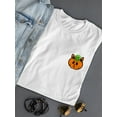 thumbnail image 3 of Cat Pumpkin Pin T-Shirt Women -Rose Khan Designs, Female XX-Large, 3 of 4