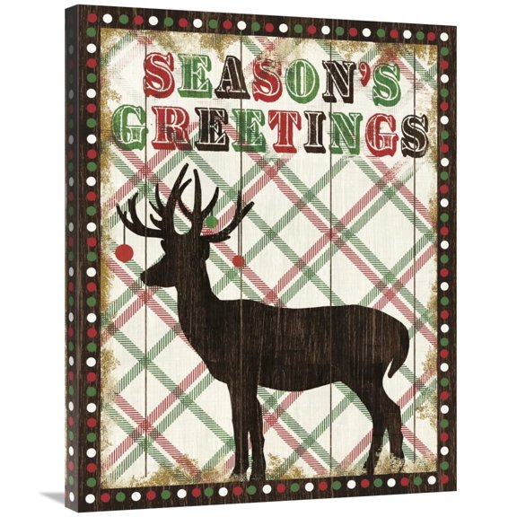 Global Gallery's 'Simple Living Holiday Seasons Greetings' By Michael Mullan Stretched Canvas Wall Art