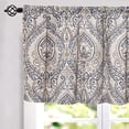thumbnail image 3 of jinchan Floral Valance Curtain for Kitchen Windows 16 Inch Rustic Framhouse Country Valance for Living Room Bedroom Bathroom Light Filtering Rod Pocket 1 Panel Green on Beige, 3 of 5