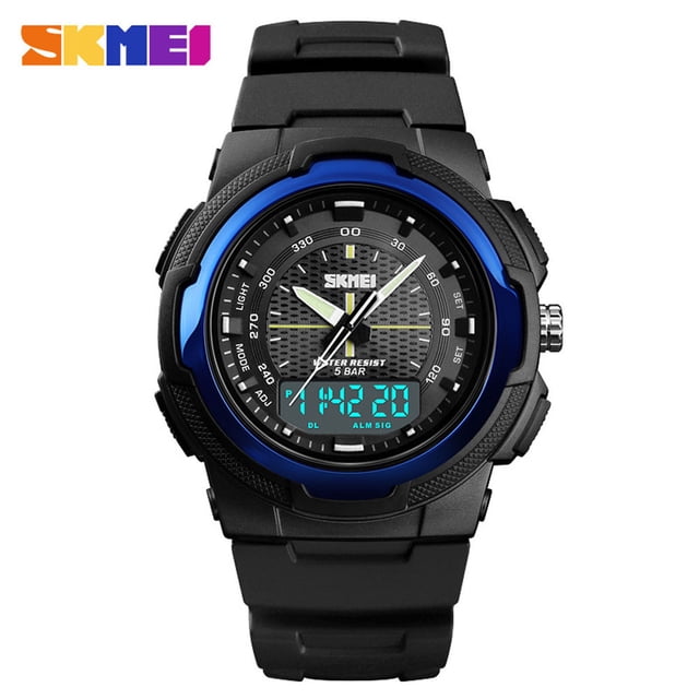 Up to 65% Off Waterproof Alarm Date Sport Analog Digital LED Backlight Wrist Watch Necklace Rings Earring Jewelry on Clearance