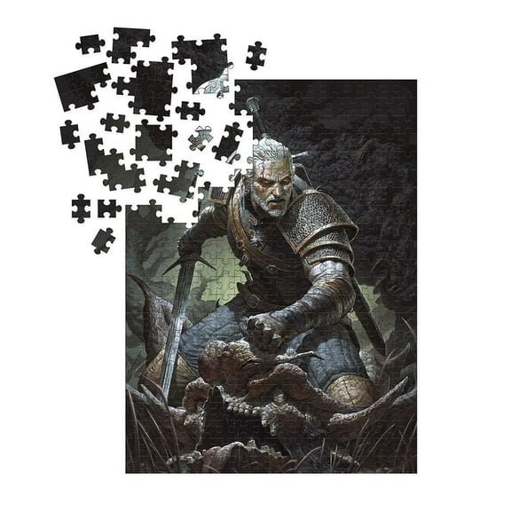 Dark Horse Deluxe The Witcher 3: Wild Hunt: Geralt Trophy Puzzle, Multicolor, 1000
