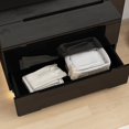 thumbnail image 3 of OXYLIFE 5 Drawer Dresser Chest with LED Light for Bedroom and Living Room, Black Glossy Finish, 3 of 7