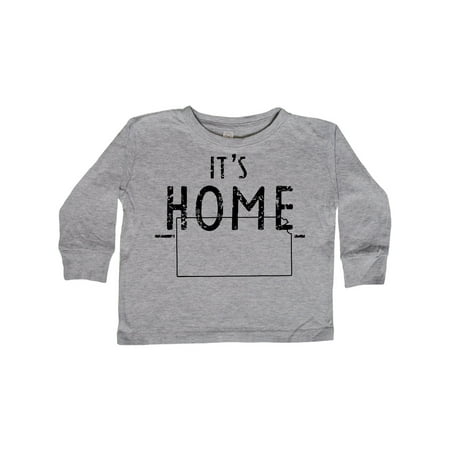 

Inktastic It s Home- State of Kansas Outline Distressed Text Gift Toddler Boy or Toddler Girl Long Sleeve T-Shirt