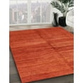 thumbnail image 2 of Ahgly Company Indoor Round Abstract Orange Red Abstract Area Rugs, 5' Round, 2 of 6