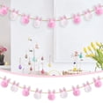 thumbnail image 2 of CoreLiving 8.2ft Easter Garland Plush Bunny Felt Ears Carrot Decorations Spring Holiday Banner for Mantle Fireplace Wall Rustic Home Indoor Outdoor Decor, 2 of 8