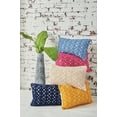 thumbnail image 3 of Clyde Boho Dark Blue Macrame Cotton Accent Pillow, 14" x 22", 3 of 5