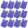 thumbnail image 4 of Chaleco de entrenamiento para adultos, color morado, 12 Uds., Pinnies de práctica de equipo de nailon, tamaño libre para fútbol, baloncesto, Fitness, 4 of 5