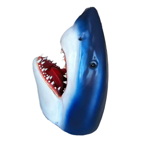 YingYouFu Shark Head Garden Art Statue, Decorative Garden Ornament for Outdoor Landscape Display Decor, Suitable for Garden Yard Lawn Patio Swimming Pool Side Outdoor Decoration