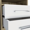 thumbnail image 3 of Xukmct 2 Drawers Beside Table for Home, Bedroom, Nightstand with 1 Shelf, White + Light Brown, 3 of 9