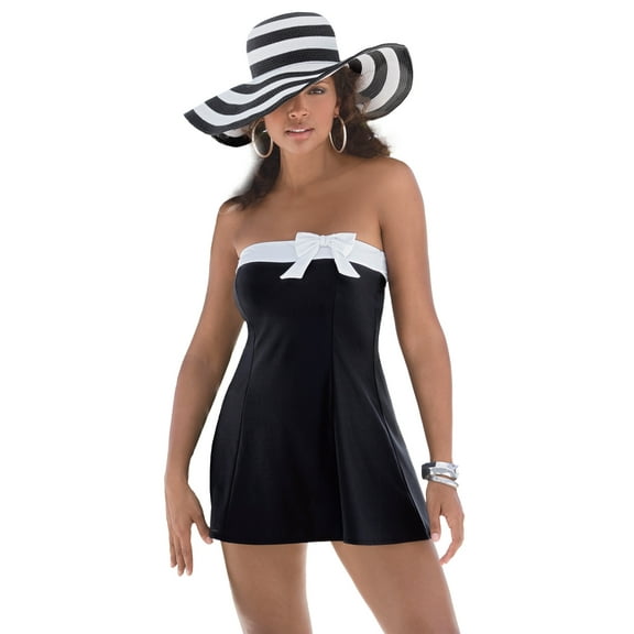 Swim 365 Women's Plus Size Bandeau Swimdress
