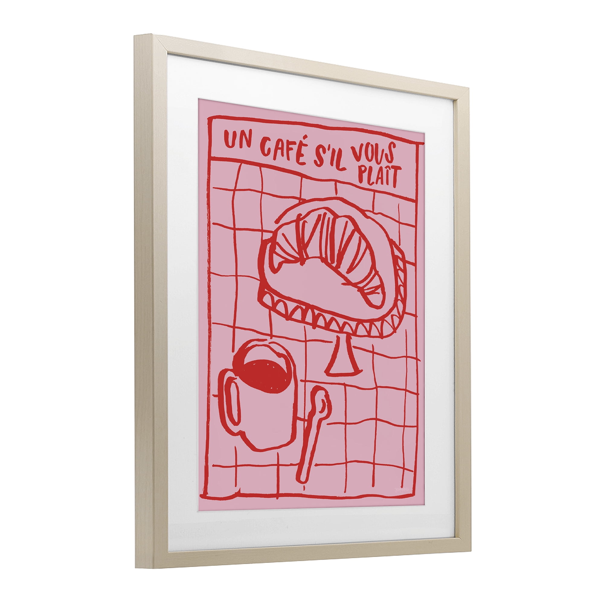 Stupell Industries Cafe Brunch Doodles Birch Framed Print Under Glass, design by Jenaya Jackson