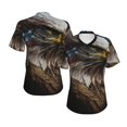 thumbnail image 6 of Womens Short Sleeve T Shirts Casual V Neck Tops Tee, American Flag Bald Eagle USA, 6 of 6