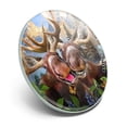 thumbnail image 2 of Moose Selfie Metal 1.1" Tie Tack Hat Lapel Pin Pinback, 2 of 5