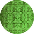 thumbnail image 1 of Ahgly Company Indoor Round Oriental Green Industrial Area Rugs, 5' Round, 1 of 4