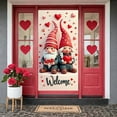 thumbnail image 3 of Red Hat Valentine Gnome Banner Heart Pattern Love Heart Display LOVE Letter Gnome Couple Welcome Backdrop for Valentine's Day Party Wedding Decoration Romantic Dinner, 3 of 9