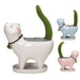 thumbnail image 5 of Creative Cat Plant Pot Creative Cat Pot Holder Ceramics Flower Pot Succulent Plant Pot Desk Garden Room Decoration Planter for Flower Sedum Succulent Plants, 5 of 7