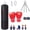 black, variant on HEYMKGO 120CM Professional Punching Bag Set – 10-Piece Premium PU Leather Hanging Heavy Bag with Hook & Chain for Adults, Karate, Kickboxing, MMA, Gym & Home Training