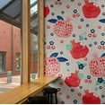 thumbnail image 4 of S4Sassy Pomegranate Floral Wallpaper- Commercial Space Wall Covering, 25" x 240" Self-Adhesive Vinyl Wall Paper, Decorative Walls Wrap, Easy DIY Walls Covering For Retail, Office Spaces- Red, 4 of 8
