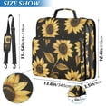 thumbnail image 2 of FORMRS Zipper Binder with Shoulder Strap 2-inch Ring 500 Sheet Capacity File Bag, Black Sunflower Pattern, 2 of 5