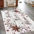 thumbnail image 2 of Rectangle Area Rugs 3 x 5 Ft, Grey Wooden Grain Non-Slip Residential Carpet, Brown Country Texas Star Branches Indoor Crawling Mats Runner Rugs for Living Room/Dining Room/Bedroom, 2 of 8