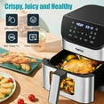 thumbnail image 3 of TINPOO Air Fryer 6.2 QT Oilless Large Capacity 1500W Healthy Cooker with 10 Preset, Visual Cooking Window, Non-Stick Basket, 3 of 6