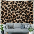 thumbnail image 4 of ERAPDAUR  Leopard Print Tapestry Wall Hanging Animal Skin Cheetah Print Leopard Brown Tapestries Home Decor for Living Room Bedroom Apartment Farmhouse Dorm 60x50inch, 4 of 6