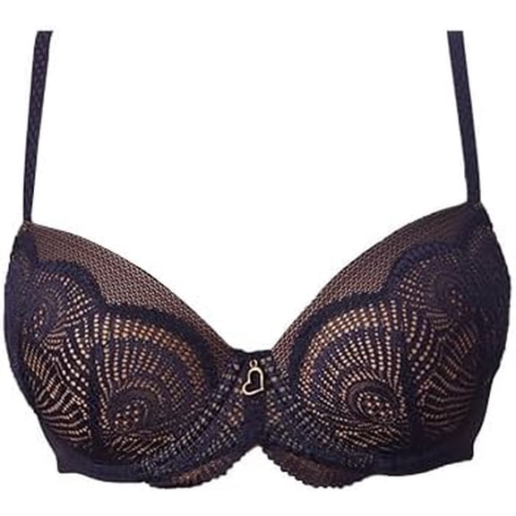 MILAVITSA Underwire Bra with a Dense Molded Cup from The Rhythm of The City Collection, Color: Night Shadow, Size 32E