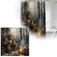 thumbnail image 2 of Humorous Animal Print Bathroom Shower Curtain Funny Sitting On Reading Newspaper Design Polyester Fabric Bath Curtain for Home, 2 of 4