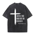 thumbnail image 7 of Christian T Shirts for Men 2026 Summer Casual Short Sleeve Crewneck Washed Vintage Shirt Christian Cross Graphic Tees, 7 of 7