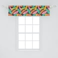 thumbnail image 2 of Ambesonne Tropical Window Valance, Colorful Banana Leaves, 54" X 12", Multicolor, 2 of 3
