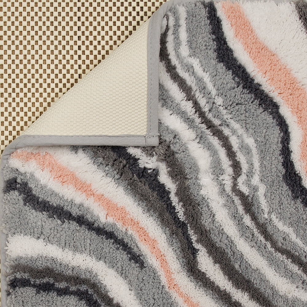 Mohawk Home Serpentine Bath Mat, Blush, 2' 3" x 3' 9"