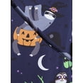 thumbnail image 5 of Scrubstar Halloween "Spooky Sloths" Women's Mock Wrap Print Scrub Top, 5 of 6