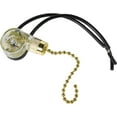 thumbnail image 7 of HQRP Ceiling Fan Switch Compatible with Zing Ear ZE-109, Canal CS20-5220-DP, Sun-Lite J-101, Gardner Bender GSW-31 2-Wire Pull Chain Fan Light Switch With 2 Pre-Installed Wires, UL Listed, 7 of 7