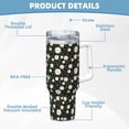 thumbnail image 5 of Daiia Daisy Printed 40 oz Tumbler with Handle,Ice Bully Insulated Tumbler 2 in 1 Lid Insulated Water Bottle Stainless Steel Travel Coffee Mug, 5 of 8