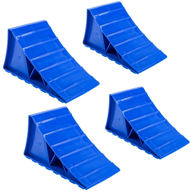 4 PACK Leisure Coachworks RV Camper Large Wheel Chocks with Handle and